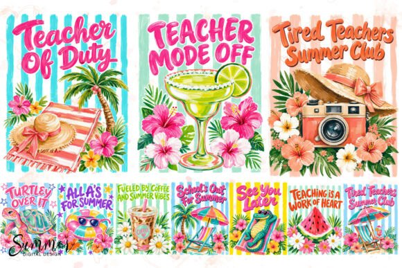 Download Tropical Teacher Summer Sublimation PNG - Teacher Collection