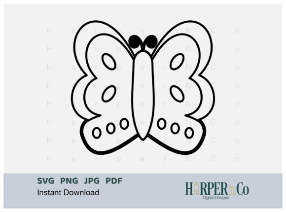 Download BUTTERFLY OUTLINE 6 SVG PNG Cut EPS File - Eps file Collection