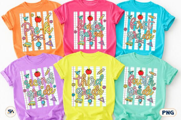 Download Striped Back to School Grade Bundle PNG - Premium Resources